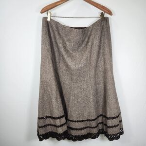 Vintage Talbots Gray Midi Pencil Skirt for Work